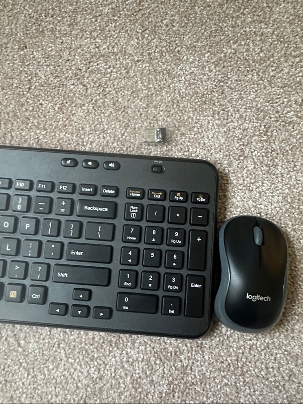 Logitech wireless keyboard and mouse